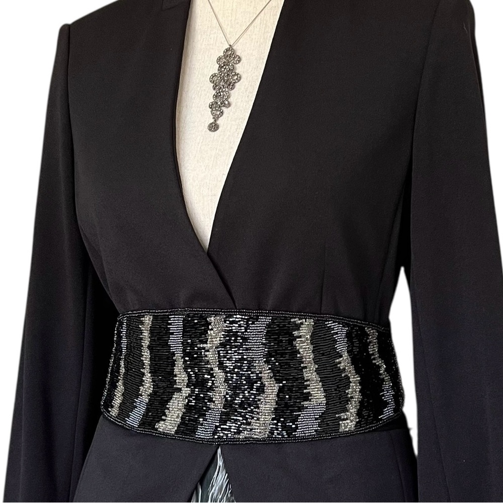 Carla Marchi Black Beaded Belt Size S/M